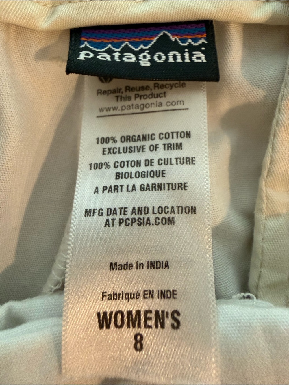 Patagonia Women's White Bermuda Shorts All Wear Shorts Chino Women Size 8 New - Picture 5 of 8